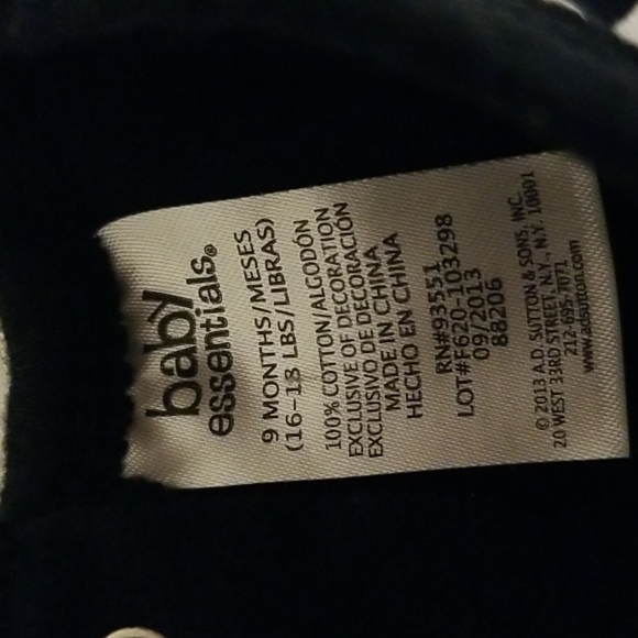 3/$25 Baby Essentials Boy's Suit/Neck Tie Print Onesie Bodysuit Size 9 Months - Picture 9 of 9